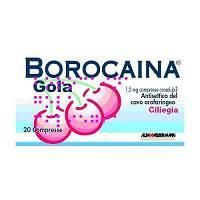 Borocaina go, 1,5mg compresse orosolubili gusto ciliegia 20 compresse