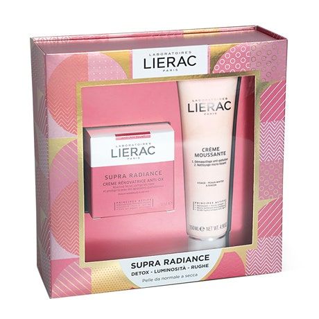 Lierac supra radiance cofanetto crema 50ml + mousse struccante 150ml