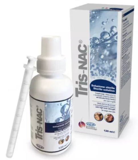 ICF Tris-NAC Soluzione Sterile Otologica per Cani e Gatti 120 ml