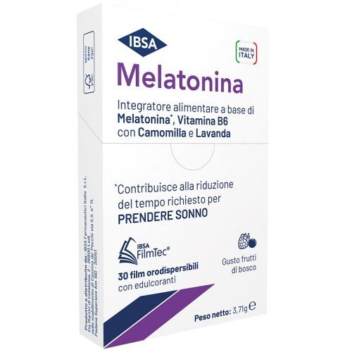 IBSA Melatonina Integratore per il sonno 30 Film Orali