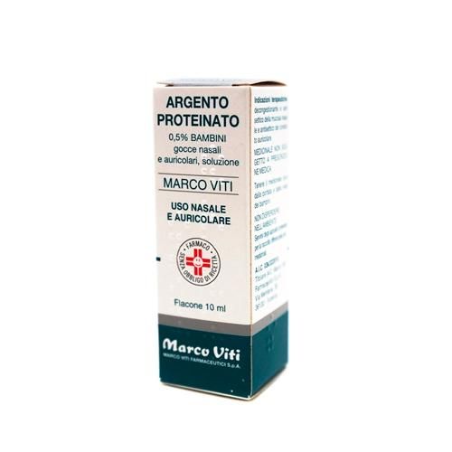Argento proteina, 0,5% gocce nasali, soluzione flacone 10ml