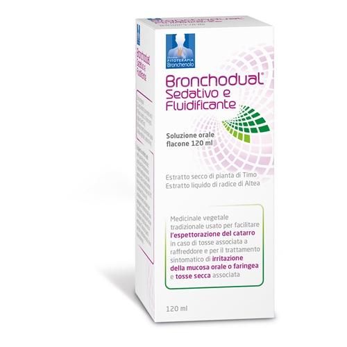 Bronchodual sedativo f, soluzione orale flacone da 120ml con bicchierino dosatore