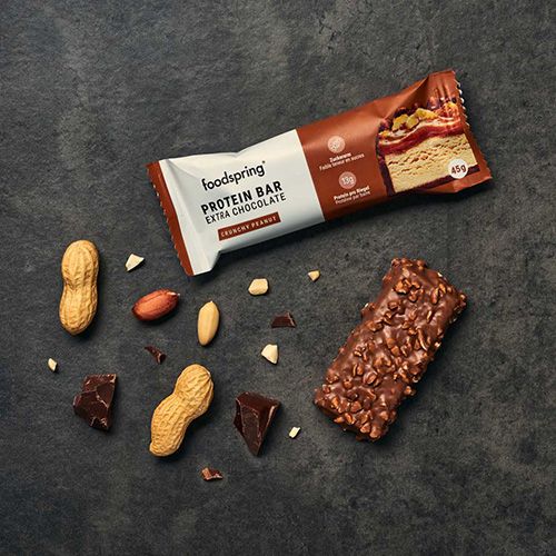 Foodspring Protein Bar Extra Chocolate Crunchy Peanut 65g