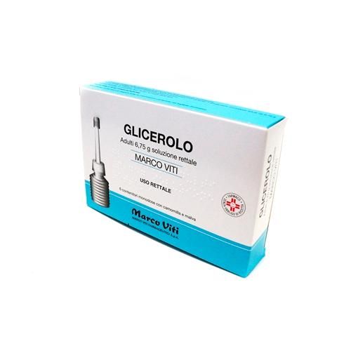 Glicerolo , adulti 6,75g soluzione rettale 6 contenitori monodose con camomilla e malva