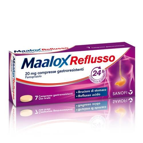 Maalox reflusso 20mg 7 compresse gastroresistenti