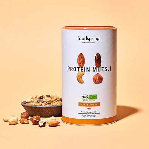 Foodspring Bio Protein Muesli Datteri e Noci 360g