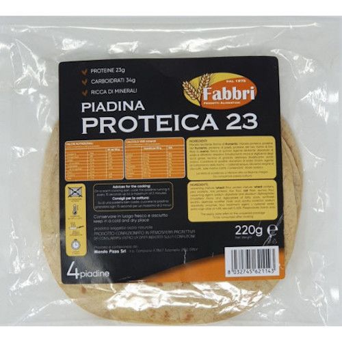 Fabbri piadina proteica 23   4x 34gr ( scad.10/4)