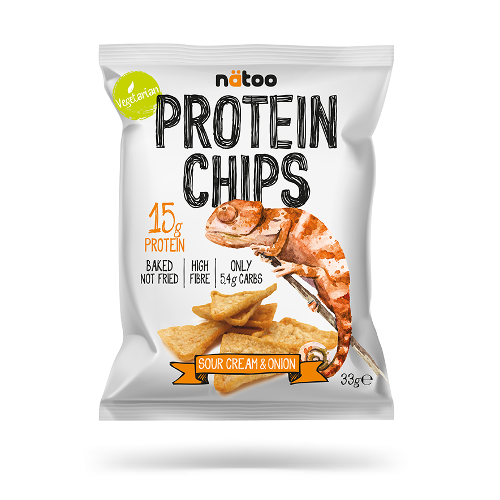 Natoo protein chips - sour cream & onion - 33g