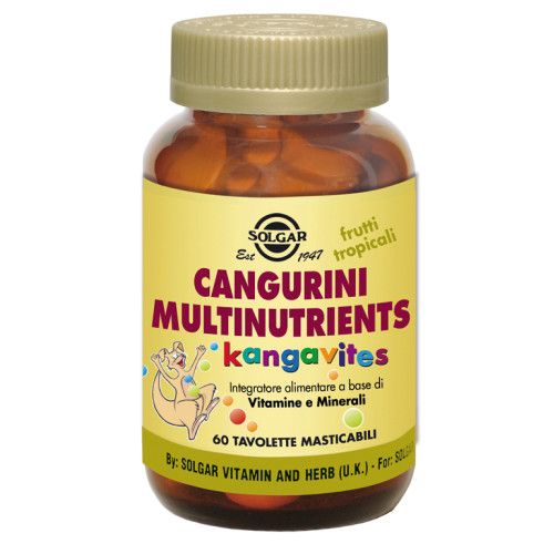 Solgar Cangurini Multinutrients 60 tavolette masticabili frutti tropicali