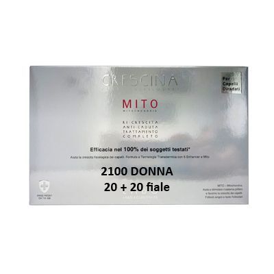 Crescina Mito 2100 Donna 20+20 Fiale Trattamento Completo Isole Follicolari
