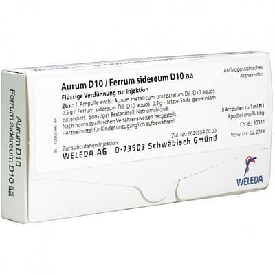 Aurum d10/ferrum sidereum d10 aa sol iniett 8fx1ml wld