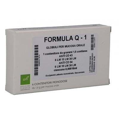 Formula q-1 composto 6 fiale idroalcoliche oti