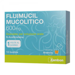 Fluimucil mucolitico 600mg granulato per soluzione orale senza zucchero 10 bustine