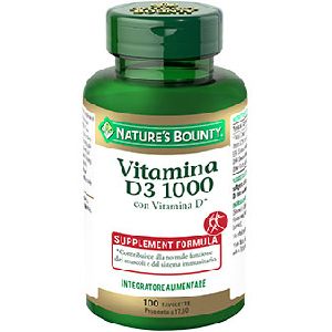 Nature's bounty vitamina d3 1000u.i 100 tavolette