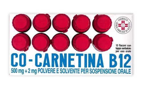 Cocarnetina b, 500mg + 2mg polvere e solvente per soluzione orale 10 flaconi con tappo serbatoio