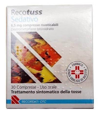 Recotuss sed, 6,5mg compresse masticabili 30 compresse