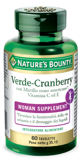 Nature's bounty verde-cranberry 60 tavolette