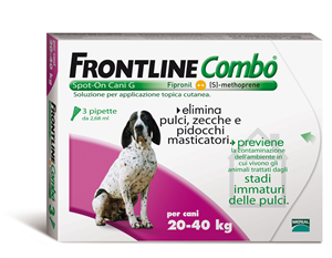 Frontline combo spoton cani taglia grande 20-40kg - 3 pipette 2,68ml
