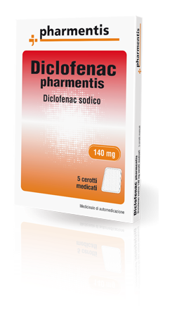Diclofenac ph, 140mg cerotti medicati 5 cerotti in sacche carta/pe/al/etilene e copolimero metacrilico acido