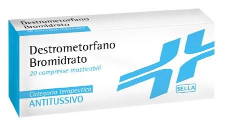 Destrometorfano , 7,65mg compresse masticabili 20 compresse