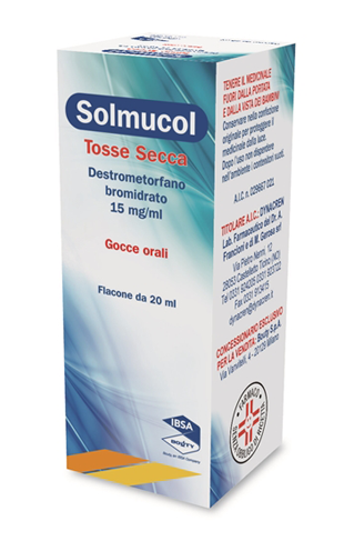 Solmucol tosse sec, 15mg/ml gocce orali, soluzione 1 flacone da 20ml
