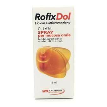Rofixdol infiammaz dol, 0,16% spray per mucosa orale, flacone da 15ml