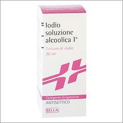 Iodio sol alco, 7%/5% soluzione cutanea alcoolica 1 flacone 30ml