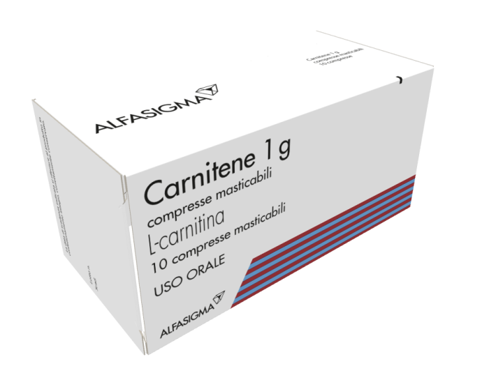 Carnite, 1g compresse masticabili blister alu/alu 10 compresse