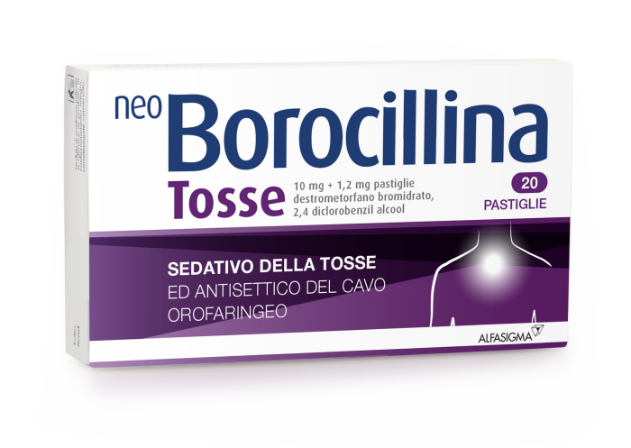 Neoborocillina tos, 10mg + 1,2mg pastiglie 20 pastiglie in blister pvc-pe-pvdc/al