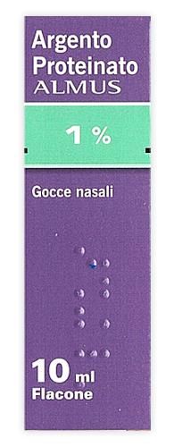 Argento proteina, 1% gocce nasali e auricolari, soluzione flacone 10ml