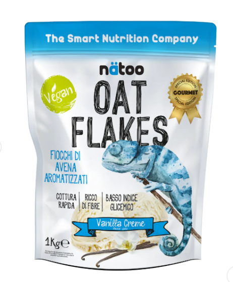 Natoo Oat Flakes Fiocchi di Avena Vanilla Cream 1Kg