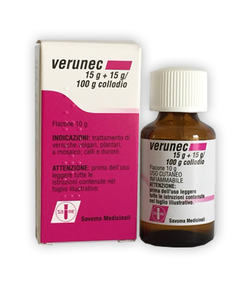 Verunec 15g+ 15g/100g collodio flacone 10g