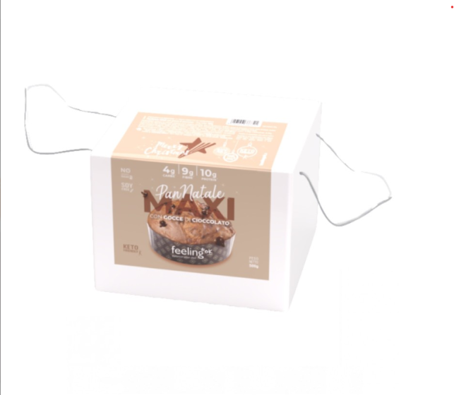 Feeling Ok Pan Natale Maxi con Gocce di Cioccolato 500g