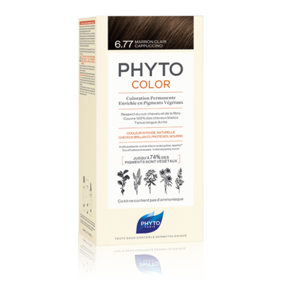 Phyto phytocolor 6.77 marrone chiaro cappuccino