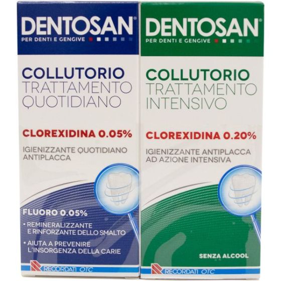 Dentosan Collutorio Bipack 0,2% Intensivo 200 ml + 0,05% Quotidiano 200 ml