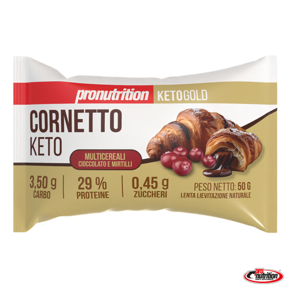 Pronutrition Cornetto Keto Multicereali Cioccolato e Mirtilli 50g