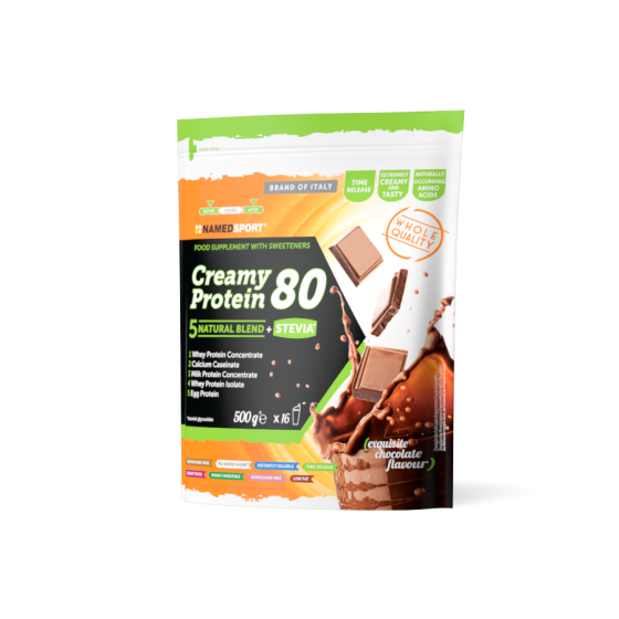 Named creamy protein 80 chocolate flavour 500g