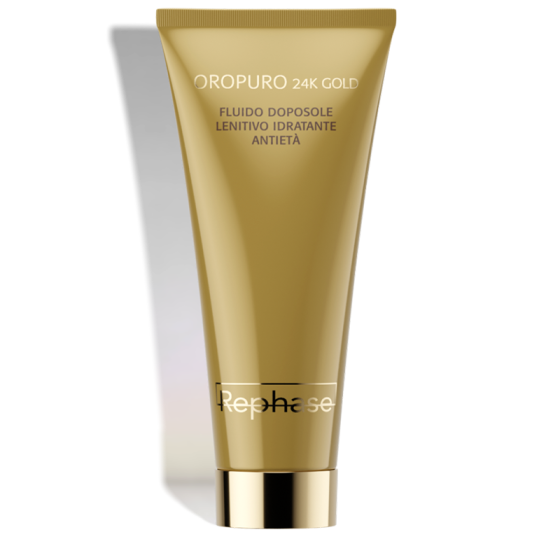 Rephase Oropuro 24K Gold Fluido Doposole Lenitivo Idratante Antietà Viso e Corpo 150ml