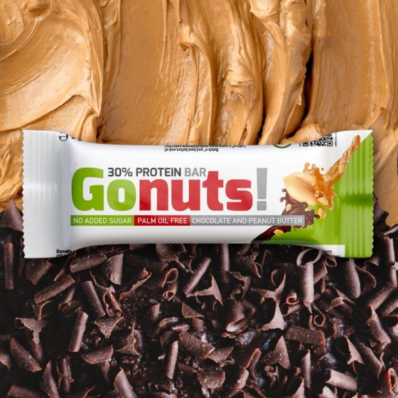 Daily life go nuts! 30% protein bar chocolate and peanut butter 45g