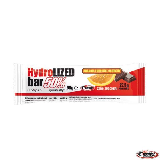 Pronutrition hydrolized bar 50% arancia fondente crunchy 55g