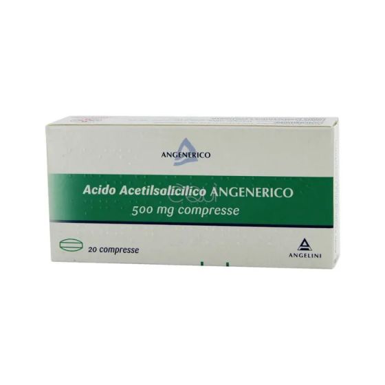 Acido acetilsalicilico angenerico 20 compresse 500mg