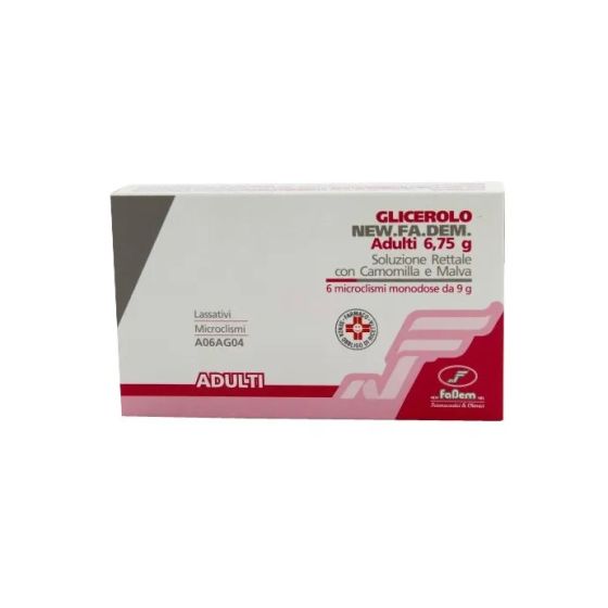 Glicerolo cam mal, adulti 6,75g soluzione rettale 6 contenitori monodose con camomilla e malva