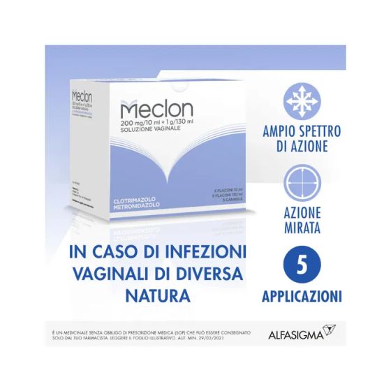 Meclon soluzione vaginale 5 flaconi