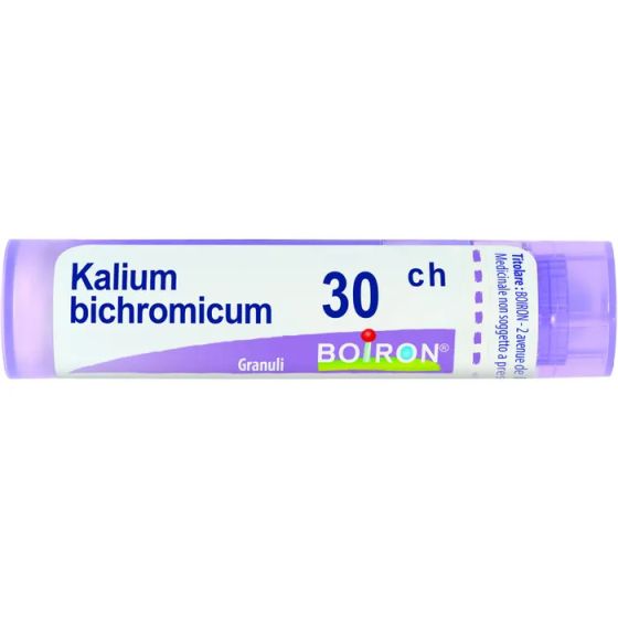 Kalium bichromic, 30 ch granuli 1 contenitore multidose in pp da 4g (80ganuli) con tappo dispensatore in pp
