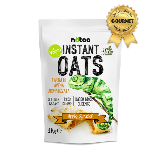 Natoo instant oats farina di avena aromatizzata gusto strudel di mele 1kg