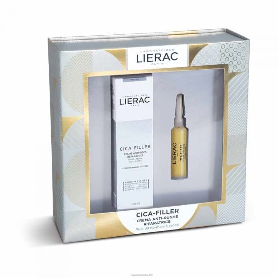 Lierac cofanetto cica filler crema 40ml + fiala 10ml