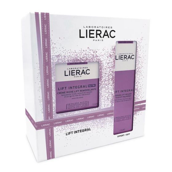 Lierac lift integral cofanetto crema nutri liftante rimodellante 50ml + siero liftante occhi 15ml