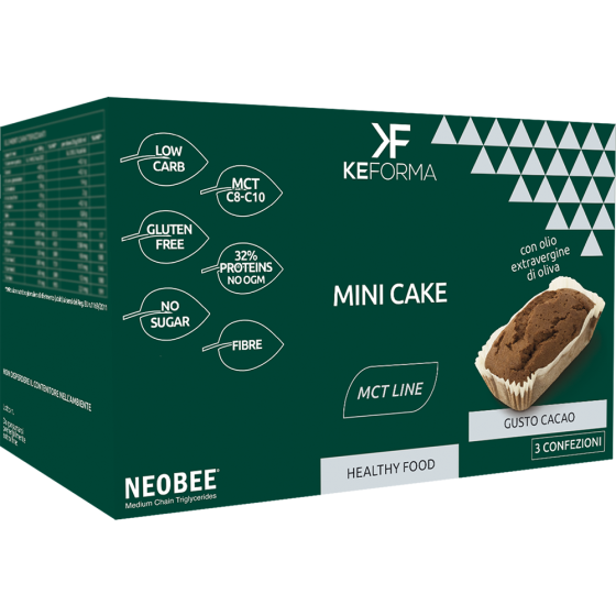 Keforma mct mini cake 3 confezioni da 30g