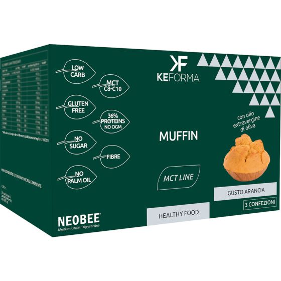 Keforma mct muffin arancia 3 confezioni da 40g - 120g