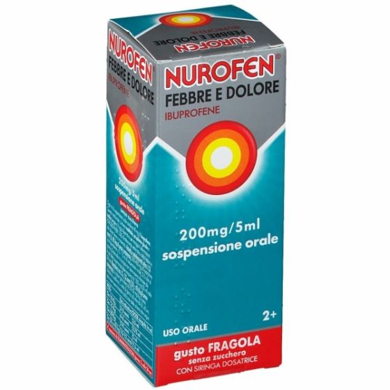 Nurofen febbre e dolore 200mg/5ml sospensione orale gusto fragola